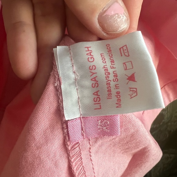 Lisa Says Gah Baby Pink Puff Sleeve Smocked Bodice Mini Dress - Picture 6 of 7